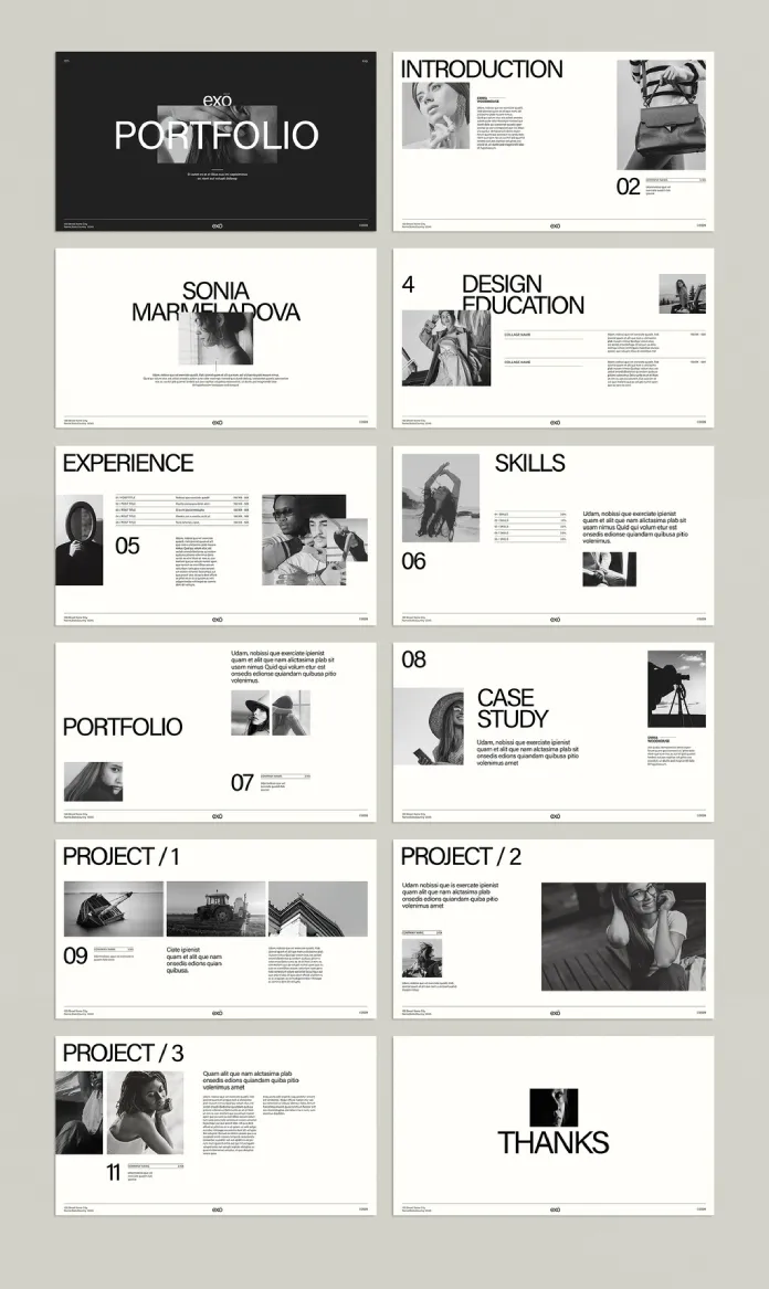 A Portfolio Presentation Template for Adobe InDesign by E-Type