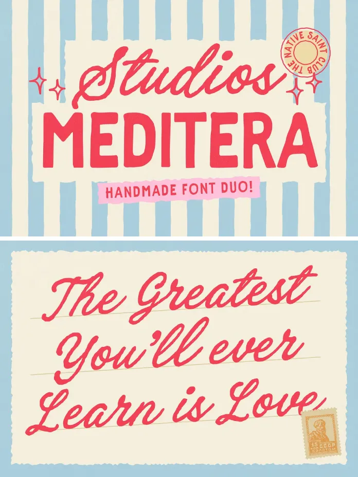 Studios Meditera Font Duo by The Native Saint Club