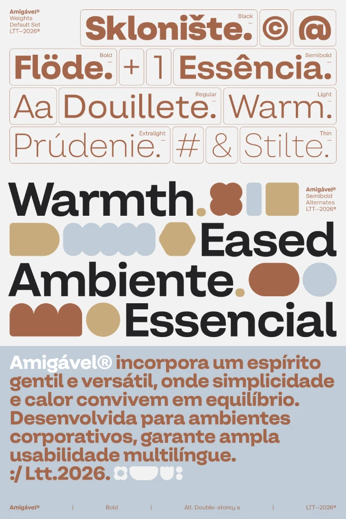 Amigavel font family by Latinotype