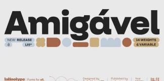 Amigavel font family by Latinotype