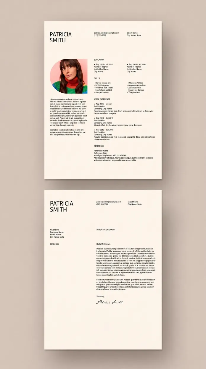 Download a fully customizable resume and cover letter layout in A4 and US Letter size as an Adobe InDesign template created by Adobe Stock contributor Orangeberry.