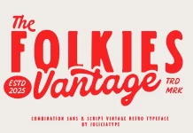 Folkies Vantage Vintage Font Duo Jolicia Type