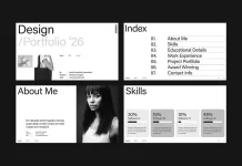 A Graphic Design Portfolio Presentation Template: Full Hands-On InDesign Review A graphic design portfolio presentation template for Adobe InDesign, created by E-Type.