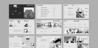 A Minimalist InDesign Portfolio Template for Architecture and Design Studios A minimalist architecture portfolio presentation template with project showcase for Adobe InDesign created by Designcy Studio.