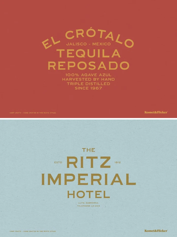 Camp Crafts font duo by Komet & Flicker