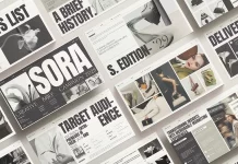 A creative brief campaign presentation template for Adobe InDesign, Google Slides, Canva, Keynote, Affinity Studio, and PowerPoint, designed by Studio Monova.