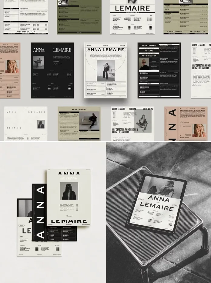 LUCETTE Designer Resume Kit for Canva and Adobe InDesign by Studio Standard.