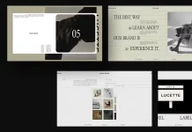 The Lucette brand guidelines template for Adobe InDesign and Canva was designed by Studio Standard.