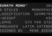 Neurath Mono Font Family by René Bieder.