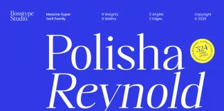 Polisha Reynold Font Family by Bosstype Studio Polisha Reynold font family by Bosstype Studio