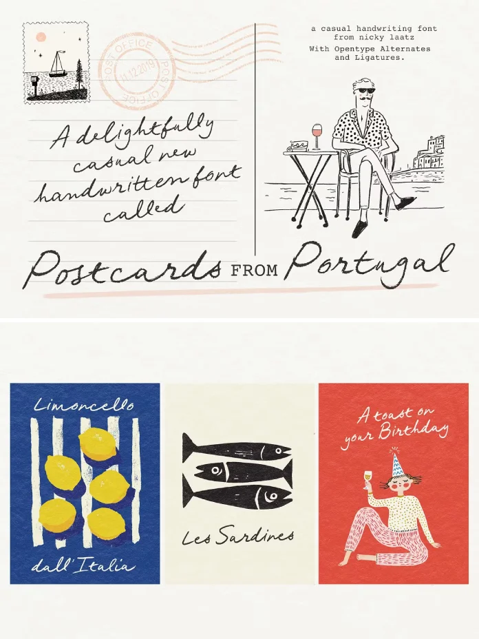 Postcards From Portugal typeface by Nicky Laatz