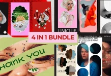 Retro and Modern Aesthetic Bundle by Kristina&Co for Social Media Stories and Posts on Instagram, TikTok, and Pinterest.