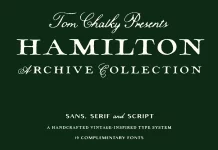 The Hamilton Archive Font Collection by Tom Chalky.