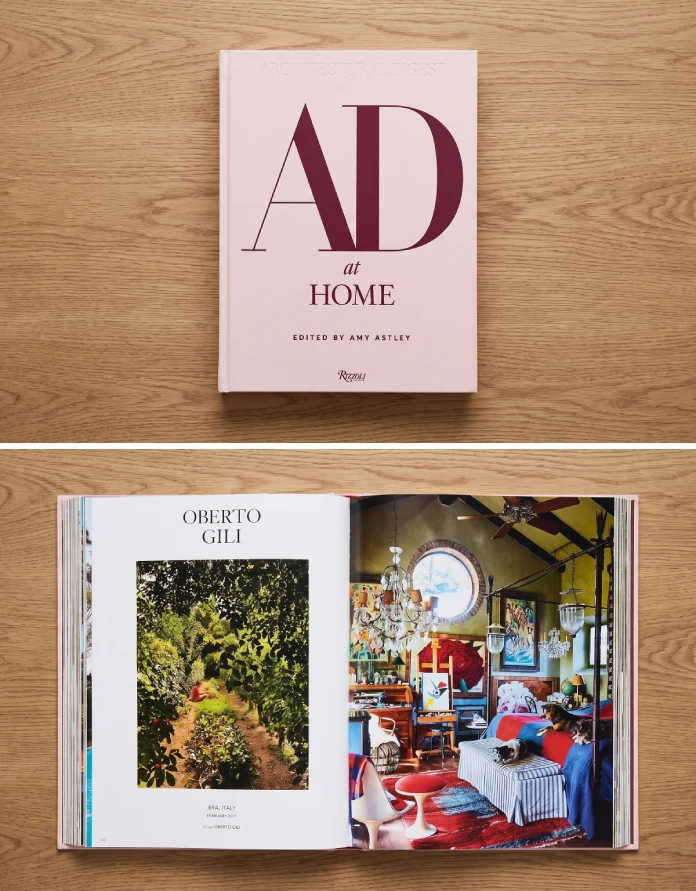 AD at Home is a book written by Amy Astley, editor in chief of Architectural Digest, and published by Rizzoli.