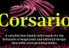Corsario font family by Floodfonts