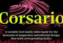 Corsario font family by Floodfonts