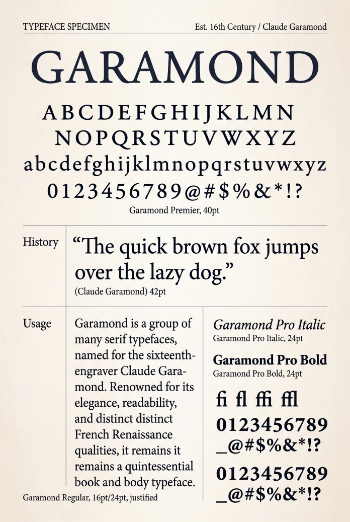 Garamond Font