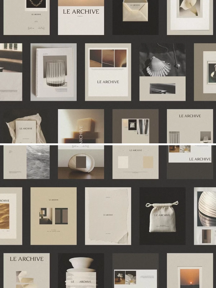 LE ARCHIVE Social Media Template Collection by Duet Atelier.