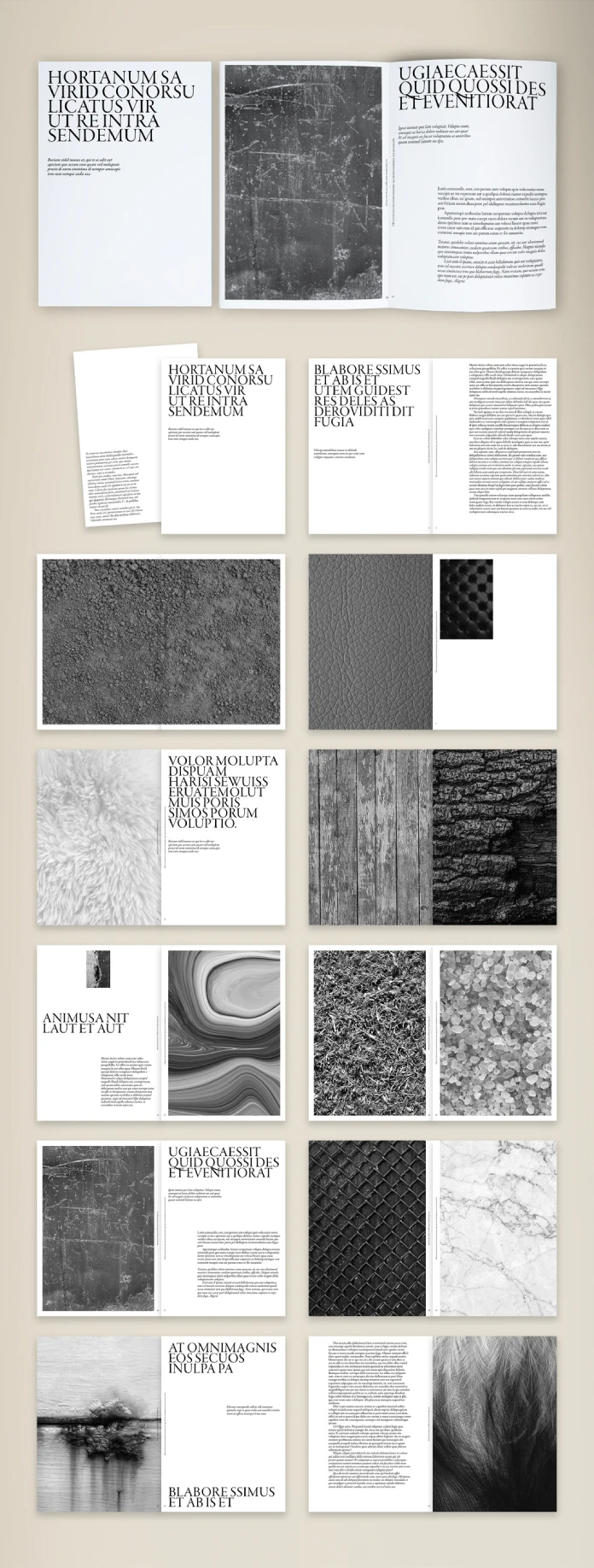 A minimalist art book template for Adobe InDesign layouts in A4, created by McLittle Stock.