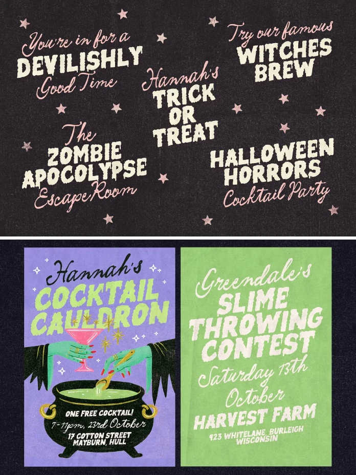 Monsta Mash Halloween Font Duo by Nicky Laatz.