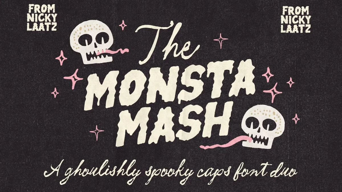 Monsta Mash Halloween Font Duo by Nicky Laatz. Monsta Mash Halloween Font Duo by Nicky Laatz.