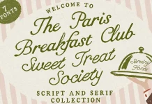 Paris Breakfast Club & Sweet Treat, a handwritten font collection by Laras Wonderland.