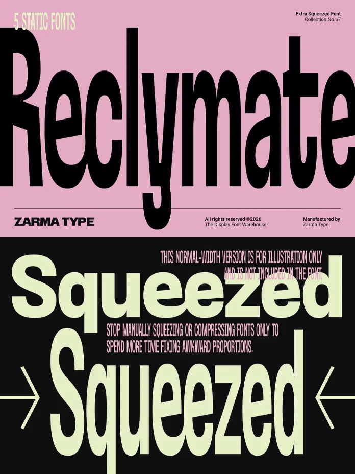 Reclymate Font Family by Zarma Type.