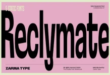 Reclymate Font Family by Zarma Type.