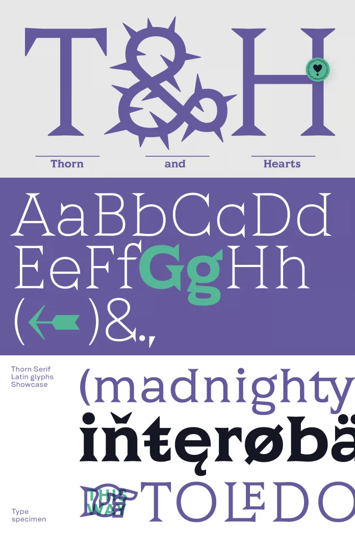 Thorn Serif font family by Type Forward.