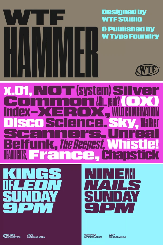 WTF Hammer font family by W Type Foundry