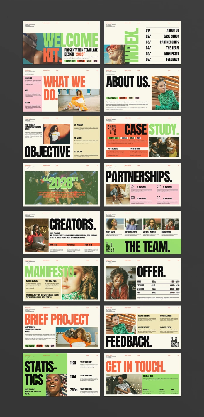 Adobe InDesign Welcome Kit Presentation Template by E-Type.