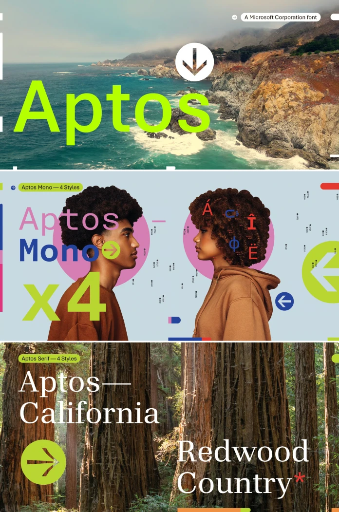 Aptos font family by Microsoft Corporation
