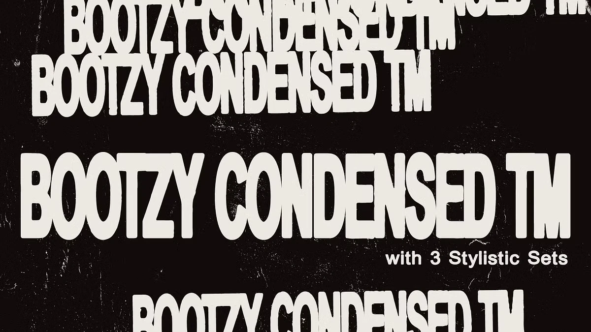 Bootzy Condensed TM Font by Type Mania Bootzy Condensed TM Font by Type Mania