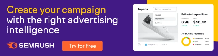 Create your marketing campaign with the right advertising intelligence from Semrush