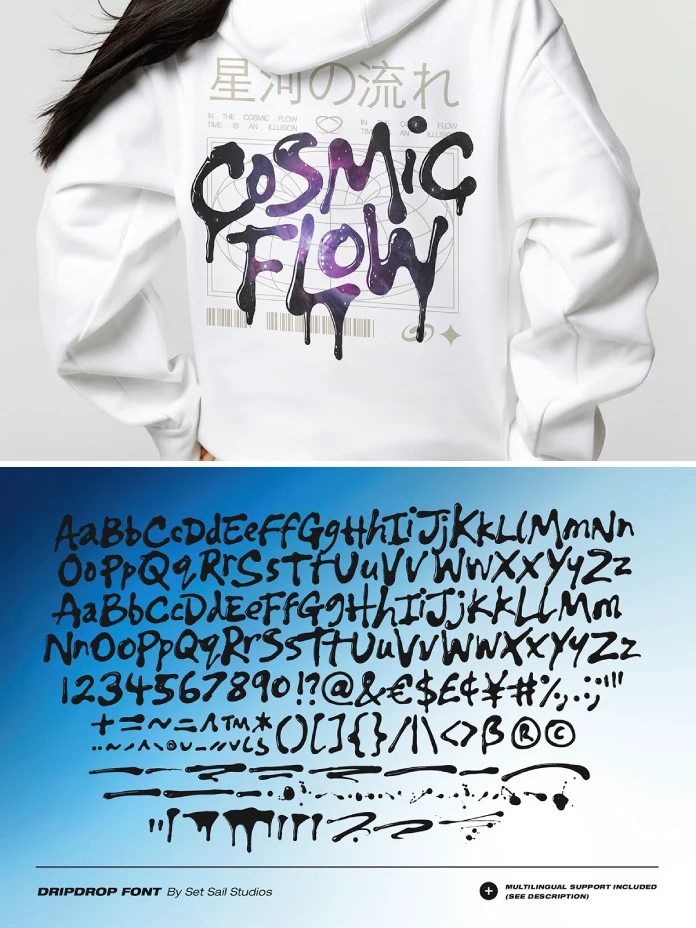 Dripdrop Liquid Font Set by Sam Parrett of Set Sail Studios