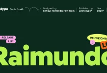 Raimundo font family by Latinotype.