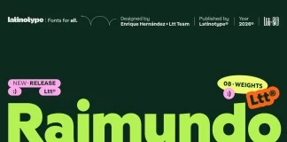 Raimundo font family by Latinotype.